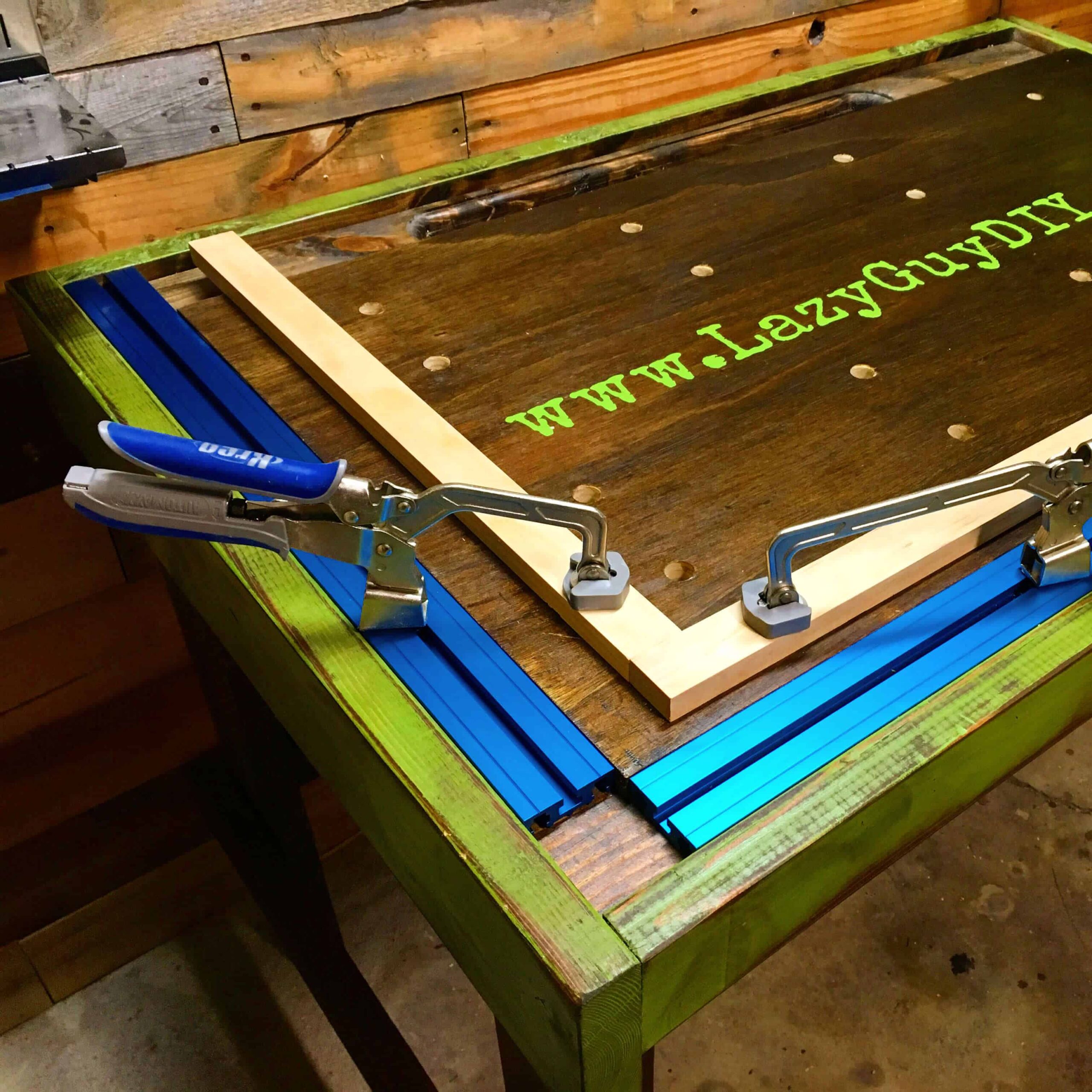 Custom Workbench With Bench Clamps And Bench Dogs - Lazy Guy DIY