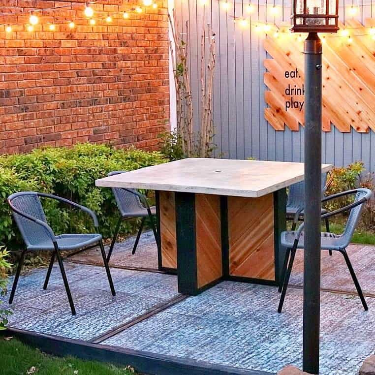 Concrete Outdoor Table Base With Uncookie Cutter Lazy Guy Diy