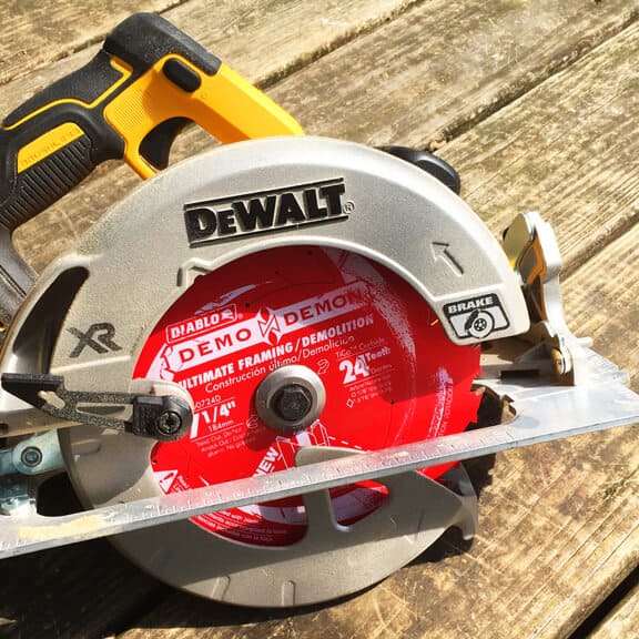 Using dewalt store circular saw