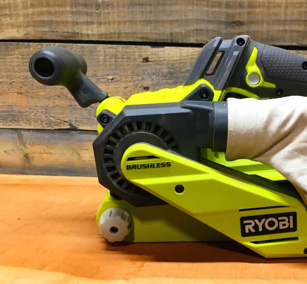 ProSpective Review Ryobi One+ 18v Cordless Brushless Belt Sander Lazy Guy DIY
