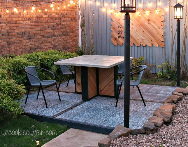 Outdoor Concrete Patio Table