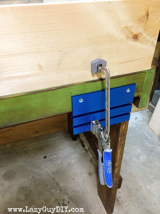 Custom Workbench With Bench Clamps And Bench Dogs - Lazy Guy DIY