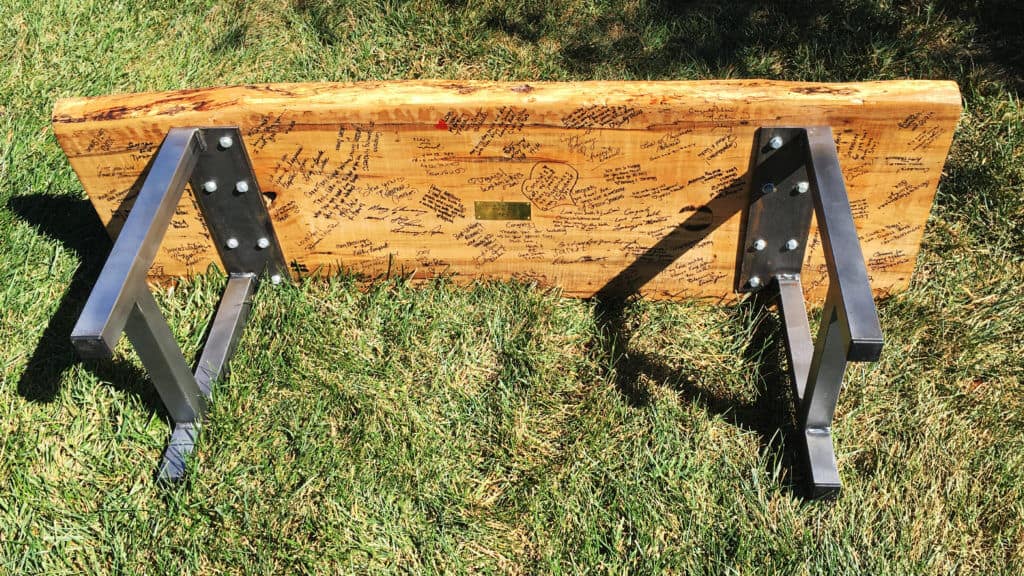 Wedding Bench Signatures