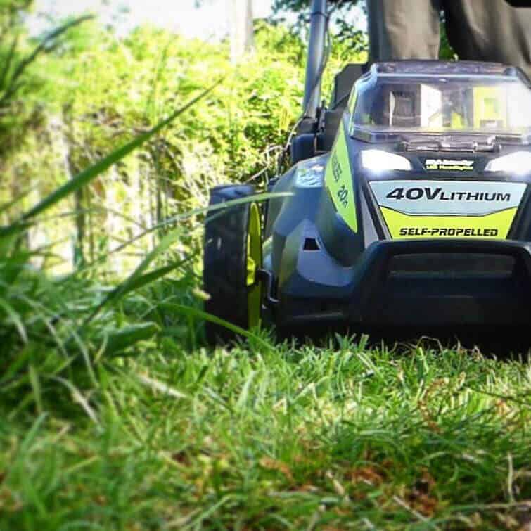 Ryobi Reel Mower VS Overgrown Ryegrass! 