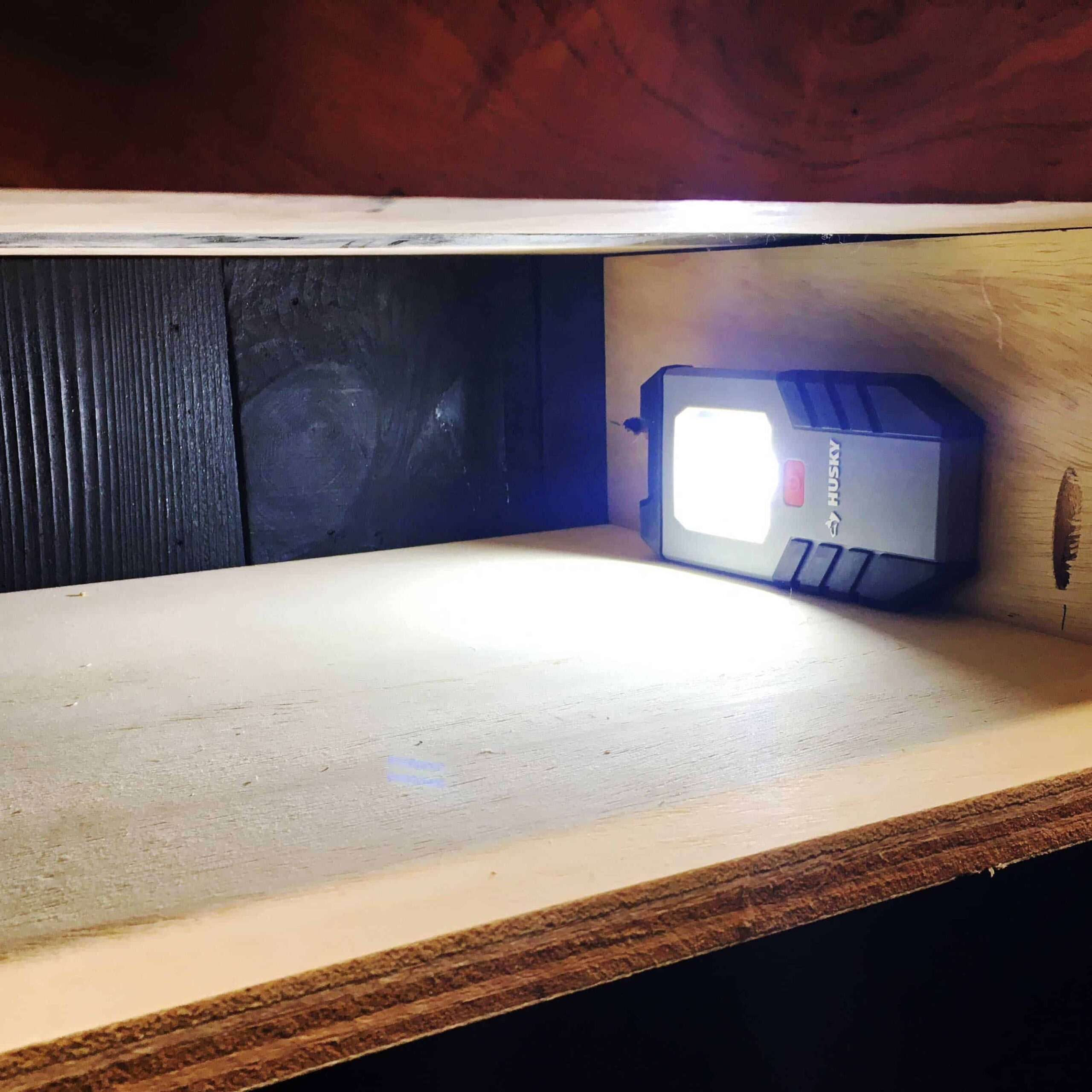 Husky tool deals chest led light