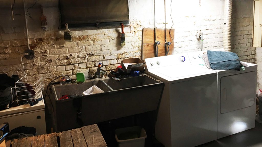 Original Basement Laundry Room