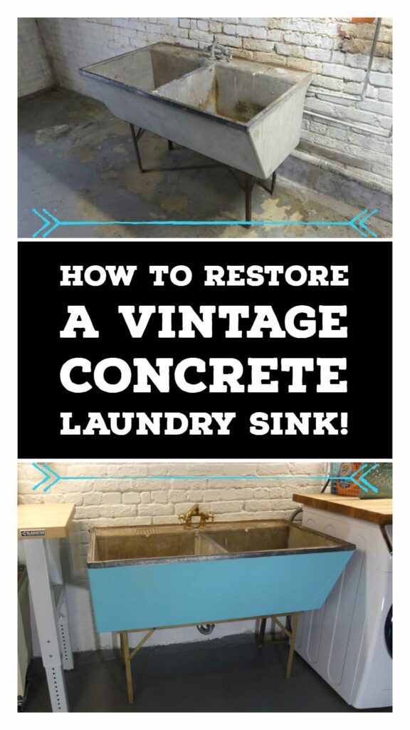 vintage concrete laundry sink