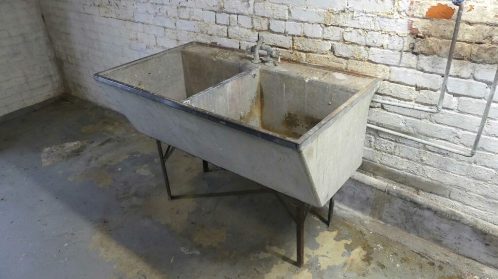 Vintage concrete sink