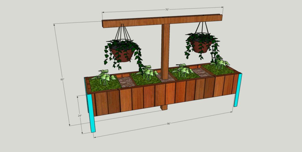 Raised Vegetable Planter Diagram