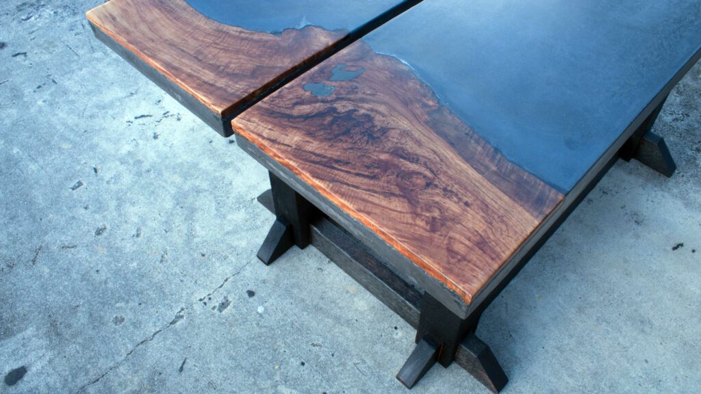 Concrete Live Edge Dining Table Top