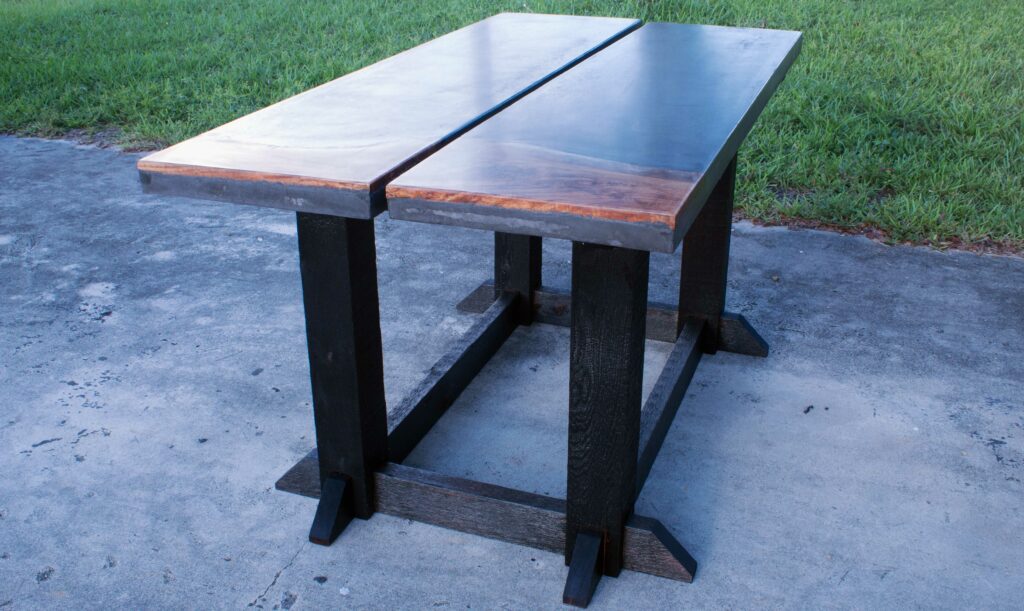 Concrete Live Edge Dining Table