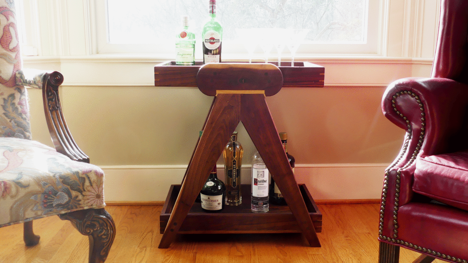 Another Mid Century Modern Bar Cart Lazy Guy DIY