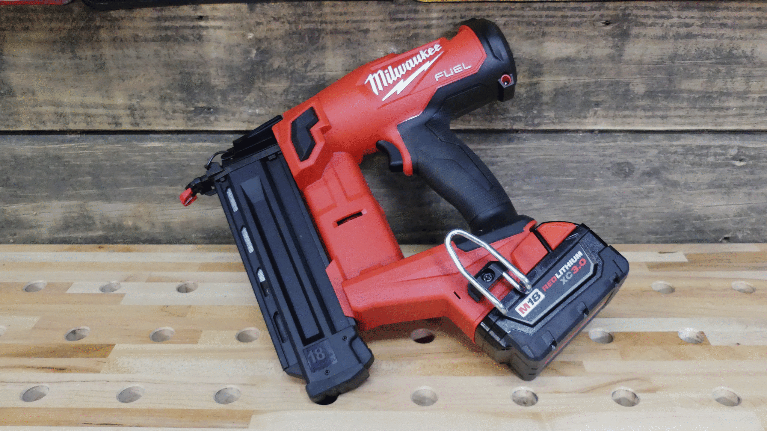 Milwaukee battery best sale pin nailer