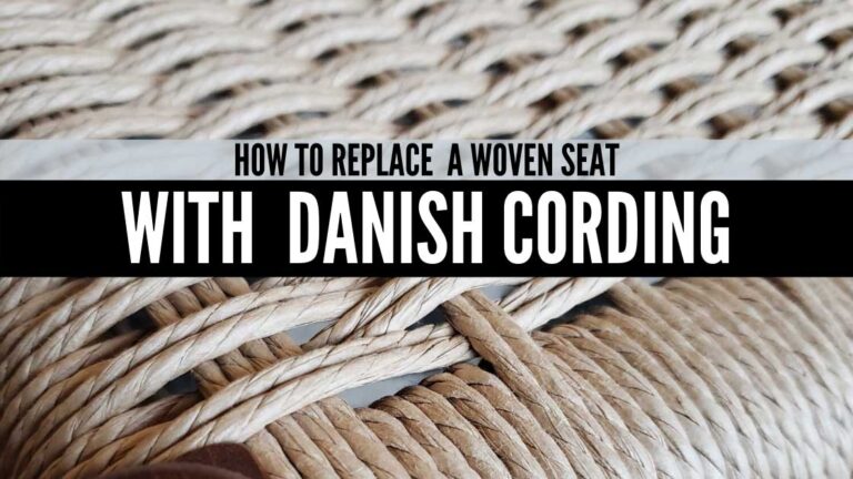 How To Replace A Woven Seat With Danish Cord - Lazy Guy DIY