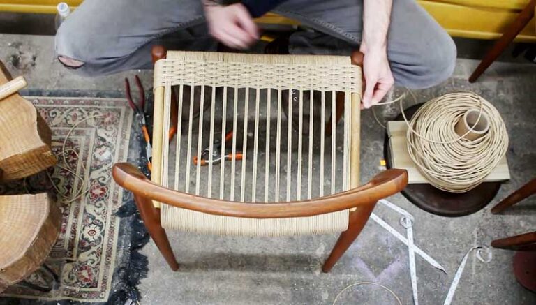 How To Replace A Woven Seat With Danish Cord - Lazy Guy DIY