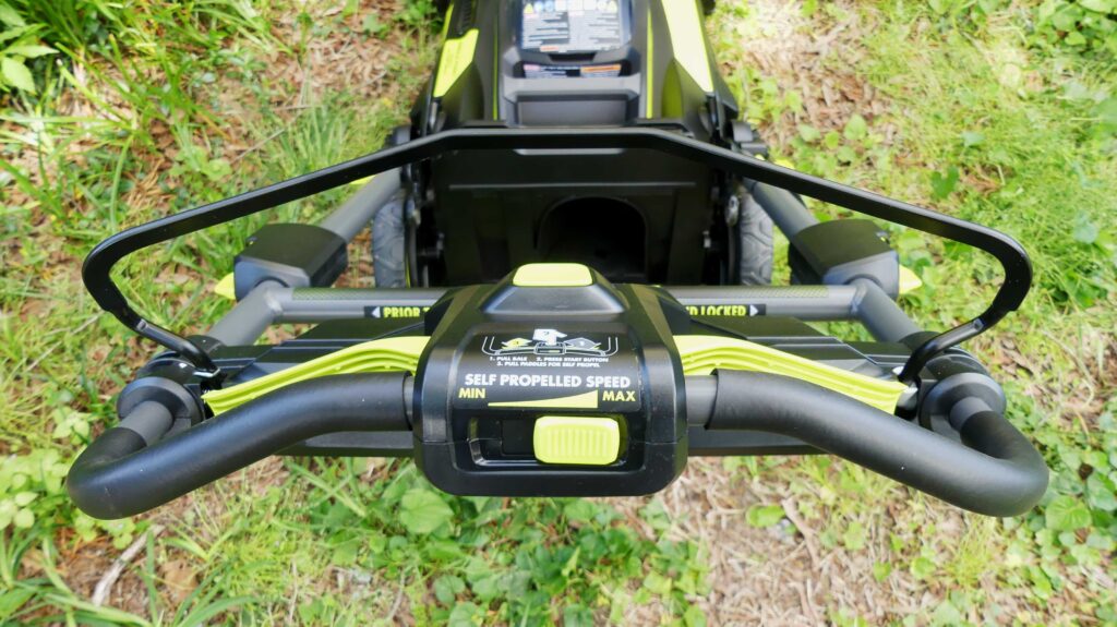 Ryobi 40 volt self deals propelled mower