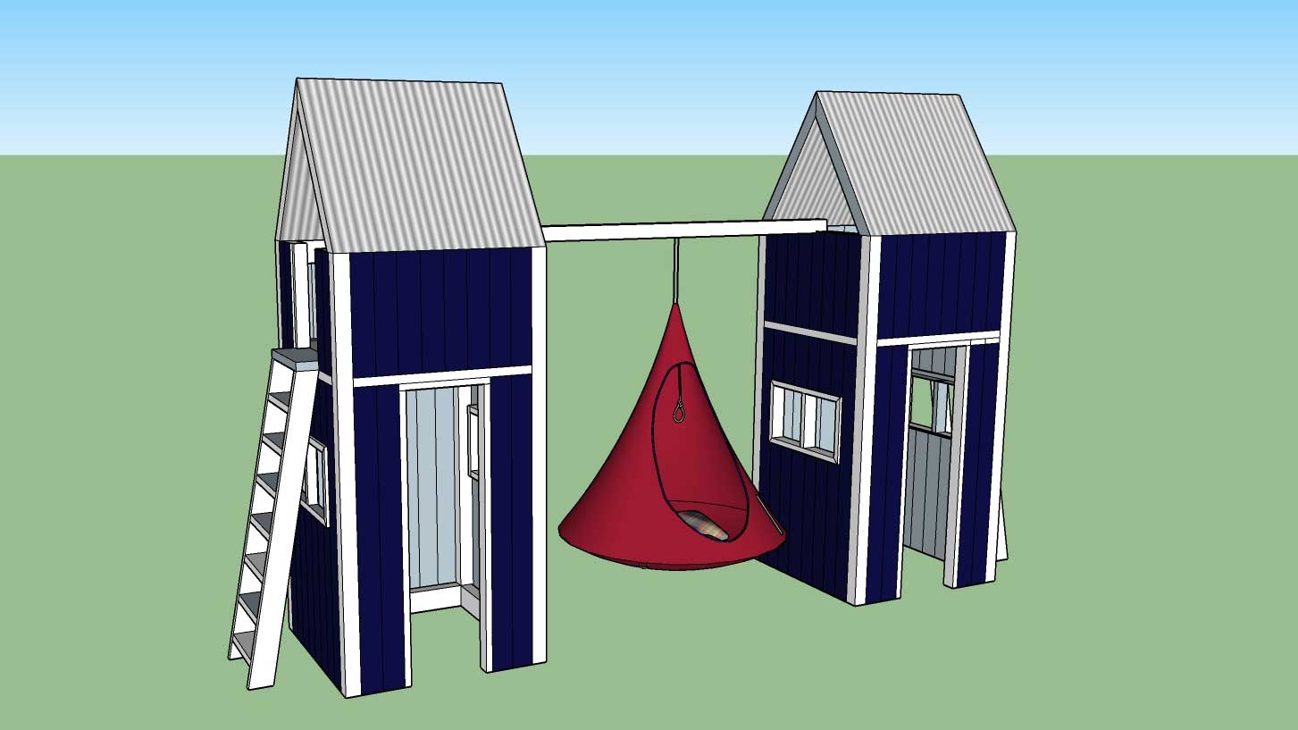 DIY Playhouse With Swing Set Lazy Guy DIY