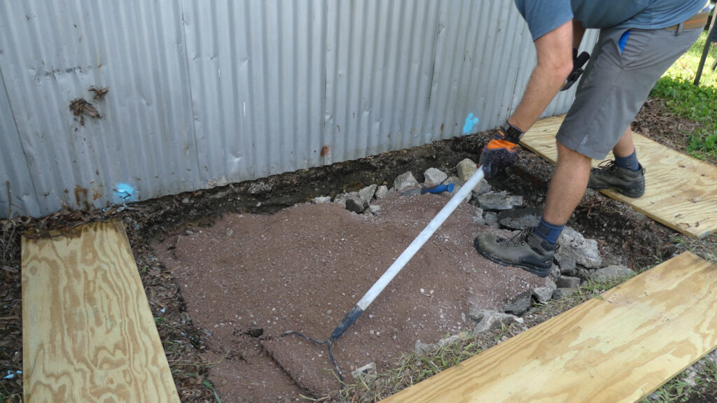 How to set string lines: DIY Concrete Pad CLICK the + for more DIY con, Dry Pour Concrete