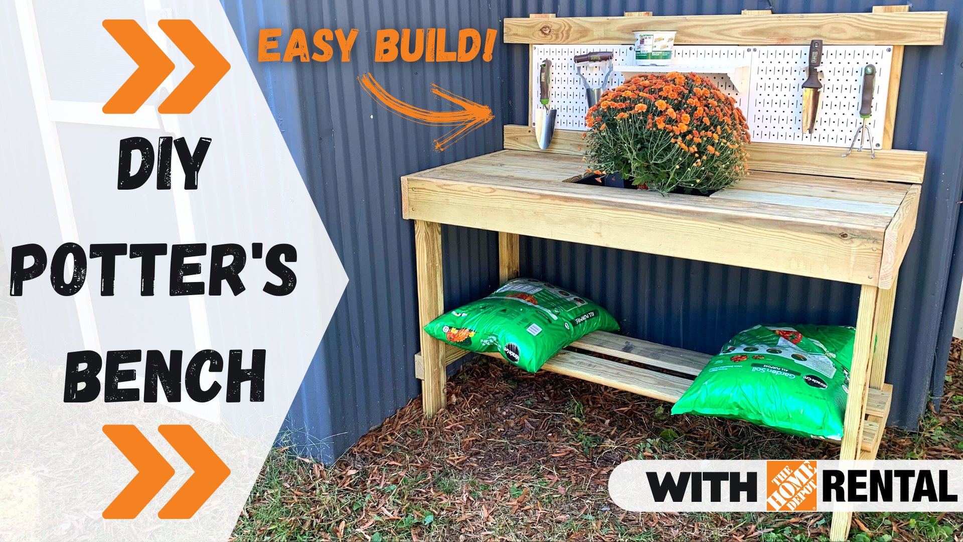 DIY Potter's Bench