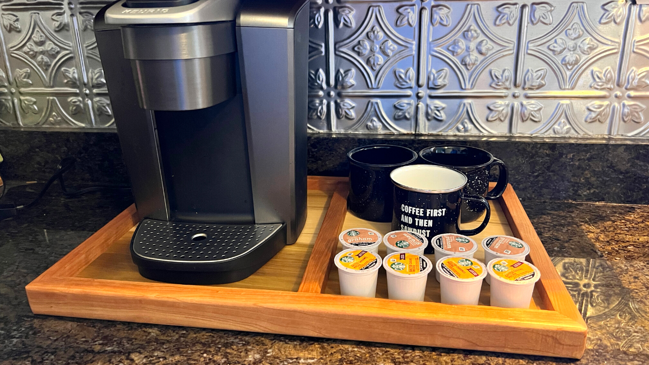 DIY Countertop Coffee Tray