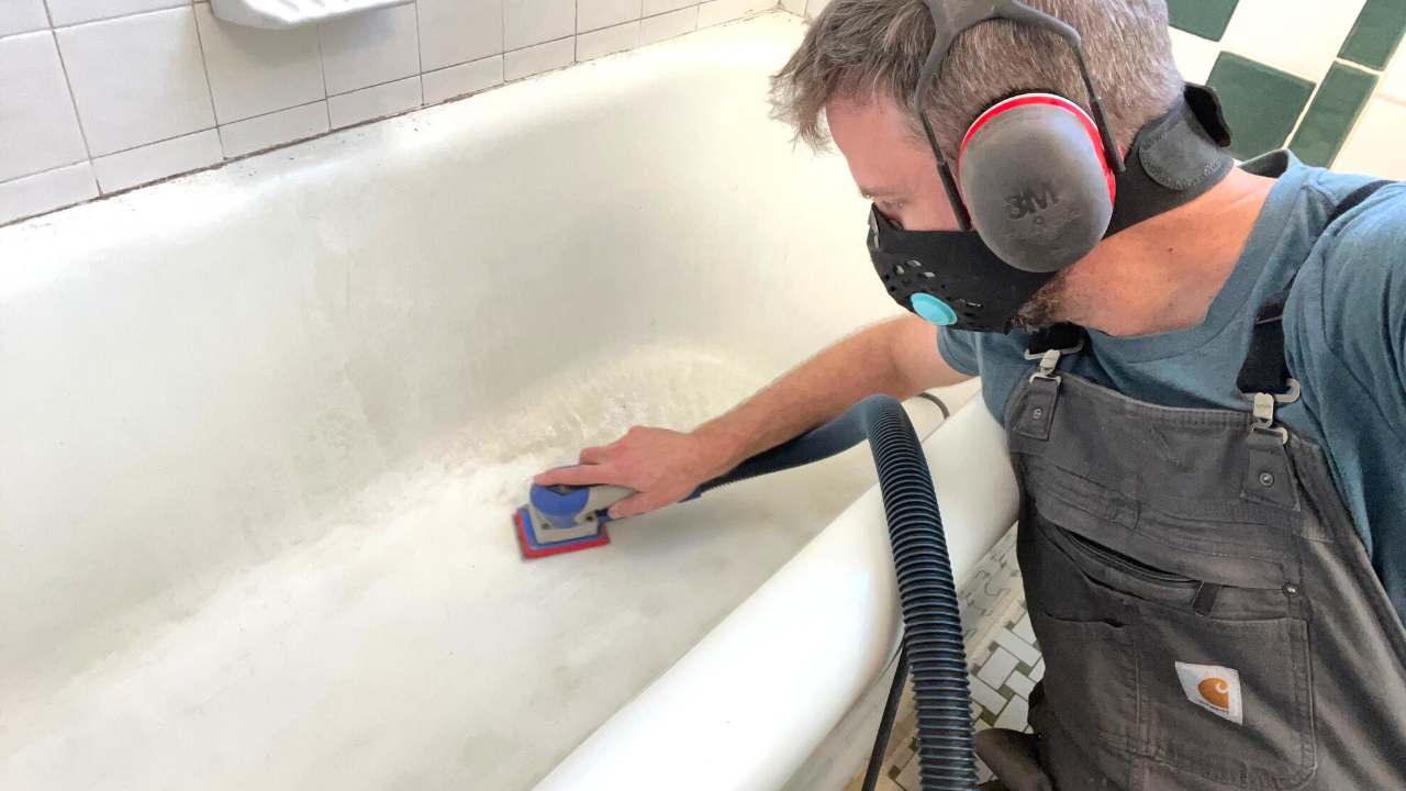How To Fix A Poorly Refinished Bathtub Lazy Guy DIY